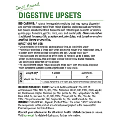 Product HomeoPet Small Pet Digestive Upsets Relief