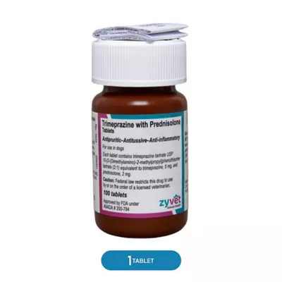 Product Trimeprazine with Prednisolone Tablets for Dogs - Single or 100 Count