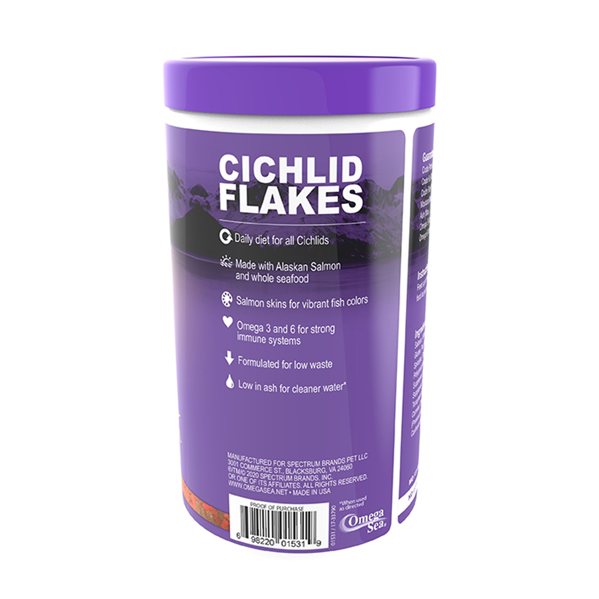 Omega One Cichlid Flakes Fish Food Complete Diet - thumbnail 2