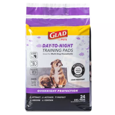 Product Glad for Pets Activated Carbon Training Pads Giant Size Day to Night 30 x 36" - 24ct
