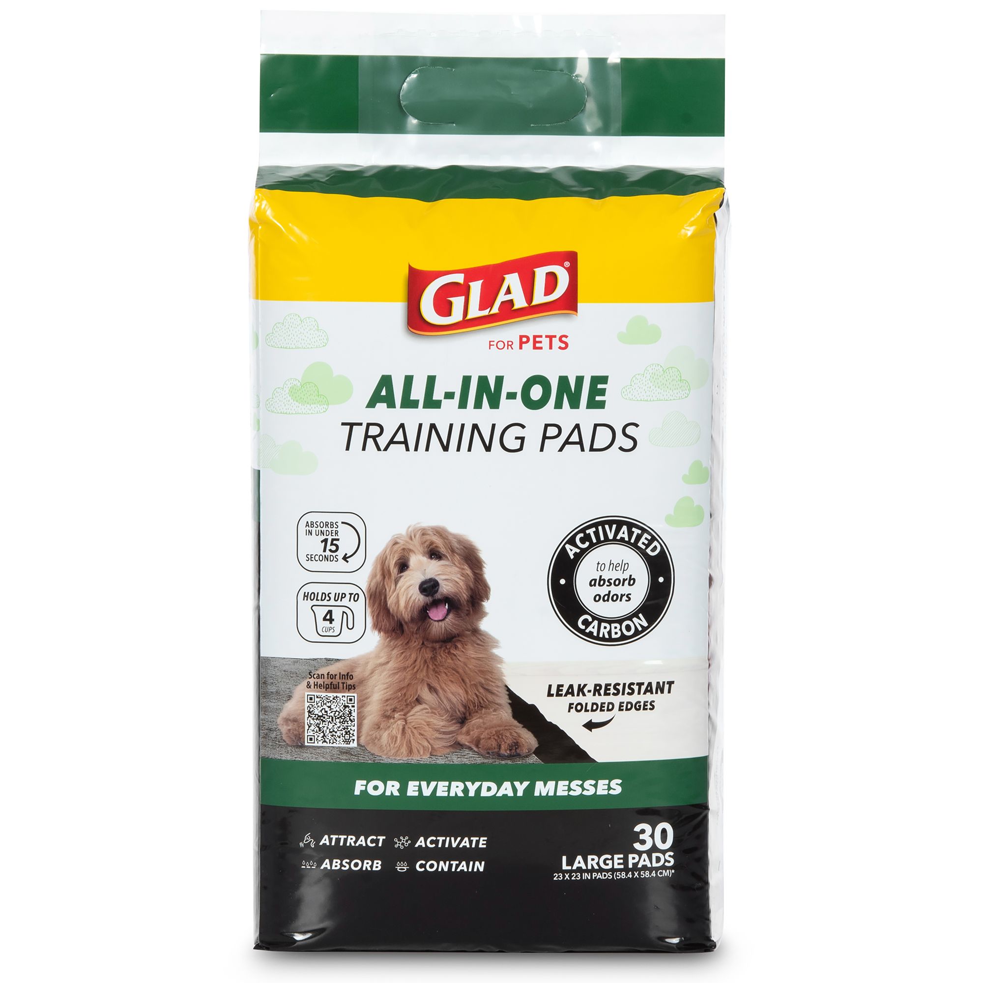 Glad for Pets Activated Carbon Training Pads for Puppies and