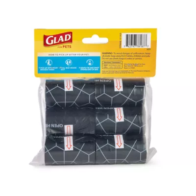 Product Glad for Pets Heavy-Duty Scented Waste Bags Refill Rolls, 6 Rolls 90 Bags