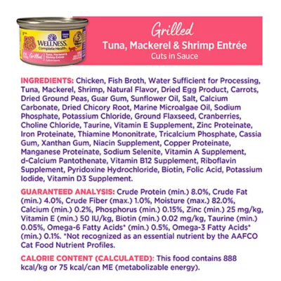 Wellness® Complete Health Adult Cat Wet Food - Natural, Grain Free, Grilled, 3 Oz - Image 6