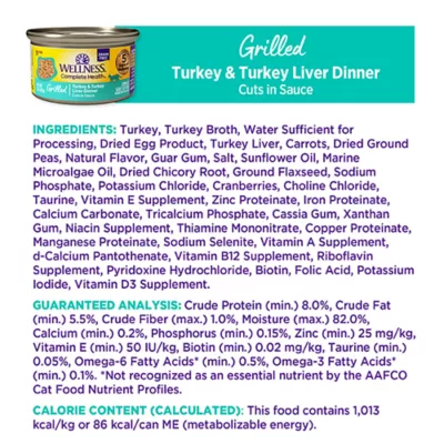 Wellness® Complete Health Adult Cat Wet Food - Natural, Grain Free, Grilled, 3 Oz - Image 6