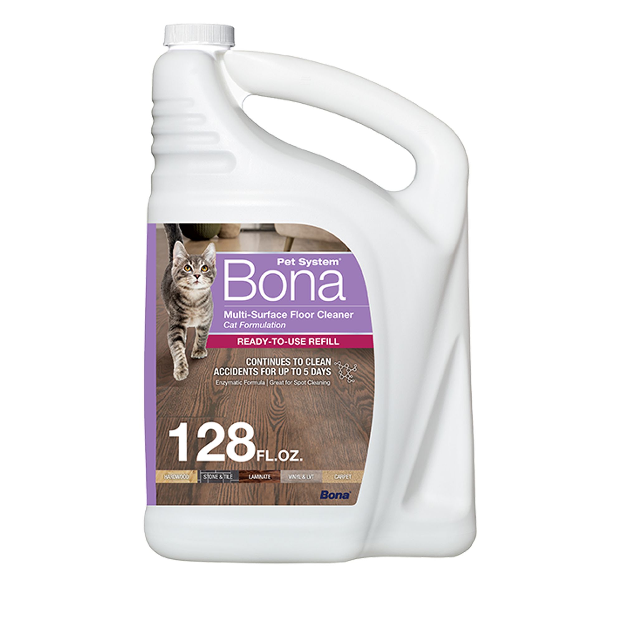 Bona® Pet System Multi-Surface Floor Cleaner Refill, Cat Formula, Safe for Hard-Surfaces & Carpet
