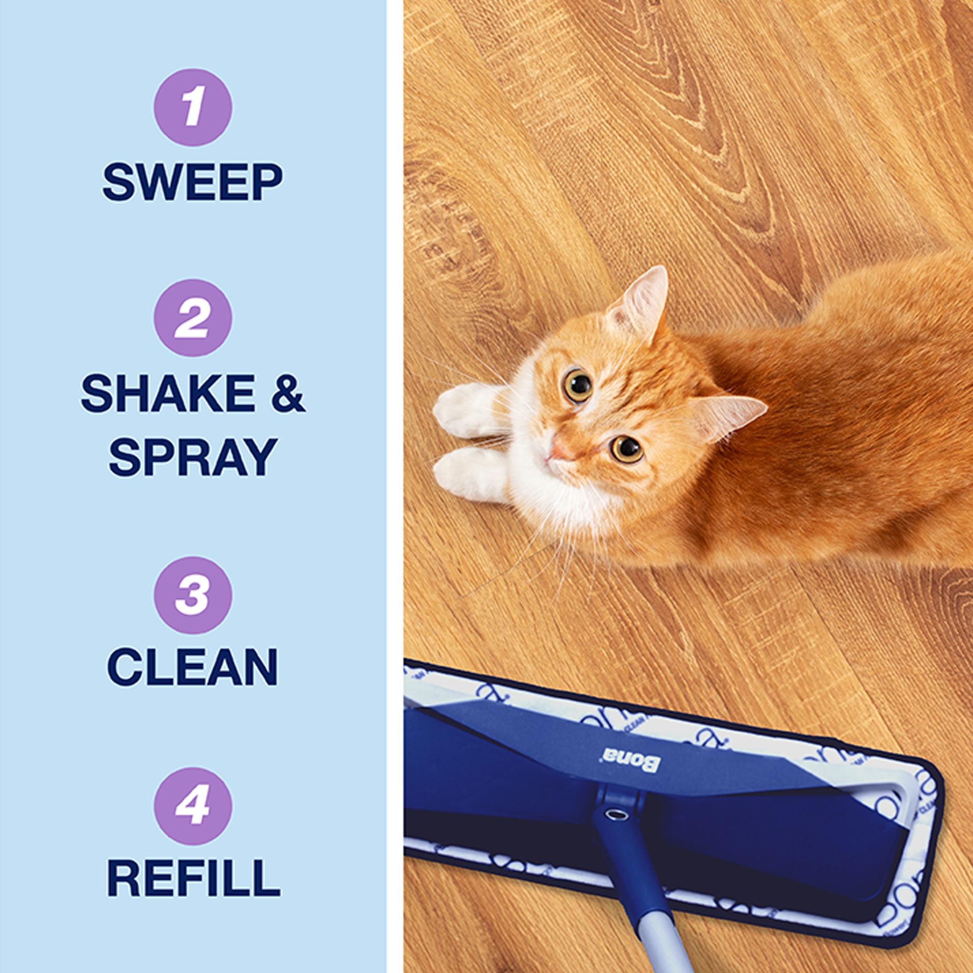 Bona® Pet System Multi-Surface Floor Cleaner Refill, Cat Formula, Safe for Hard-Surfaces & Carpet - thumbnail 3