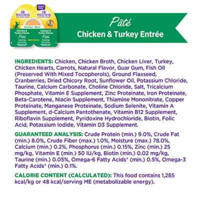 Wellness® Purrfect Duos Adult Cat Wet Food - Grain Free, Pate, 2.64 Oz - Image 6