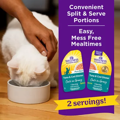 Product Wellness® Purrfect Duos Adult Cat Wet Food - Natural, Grain Free, Cuts, 2.64 OZ