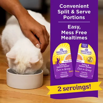 Product Wellness® Purrfect Duos Adult Cat Wet Food - Natural, Grain Free, Cuts, 2.64 OZ