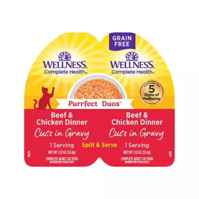Product Wellness® Purrfect Duos Adult Cat Wet Food - Natural, Grain Free, Cuts, 2.64 OZ