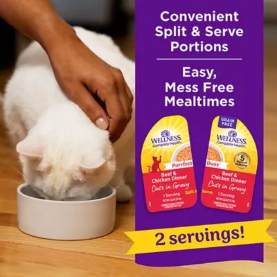 Product Wellness® Purrfect Duos Adult Cat Wet Food - Natural, Grain Free, Cuts, 2.64 OZ
