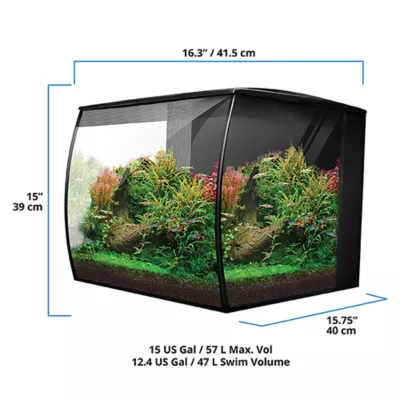 Product Fluval Flex 2.0 Aquarium, 15 US Gal (57 L)