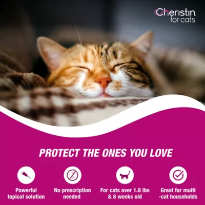 Product Cheristin, Cat Flea and Tick Treatment and Prevention / 3 count
