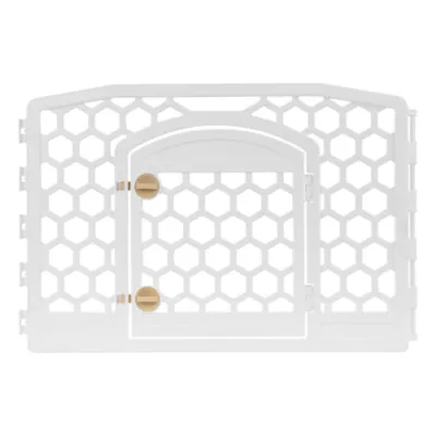 Product IRIS, 24-inch Exercise Multi-Panel Pet Playpen with Door, White