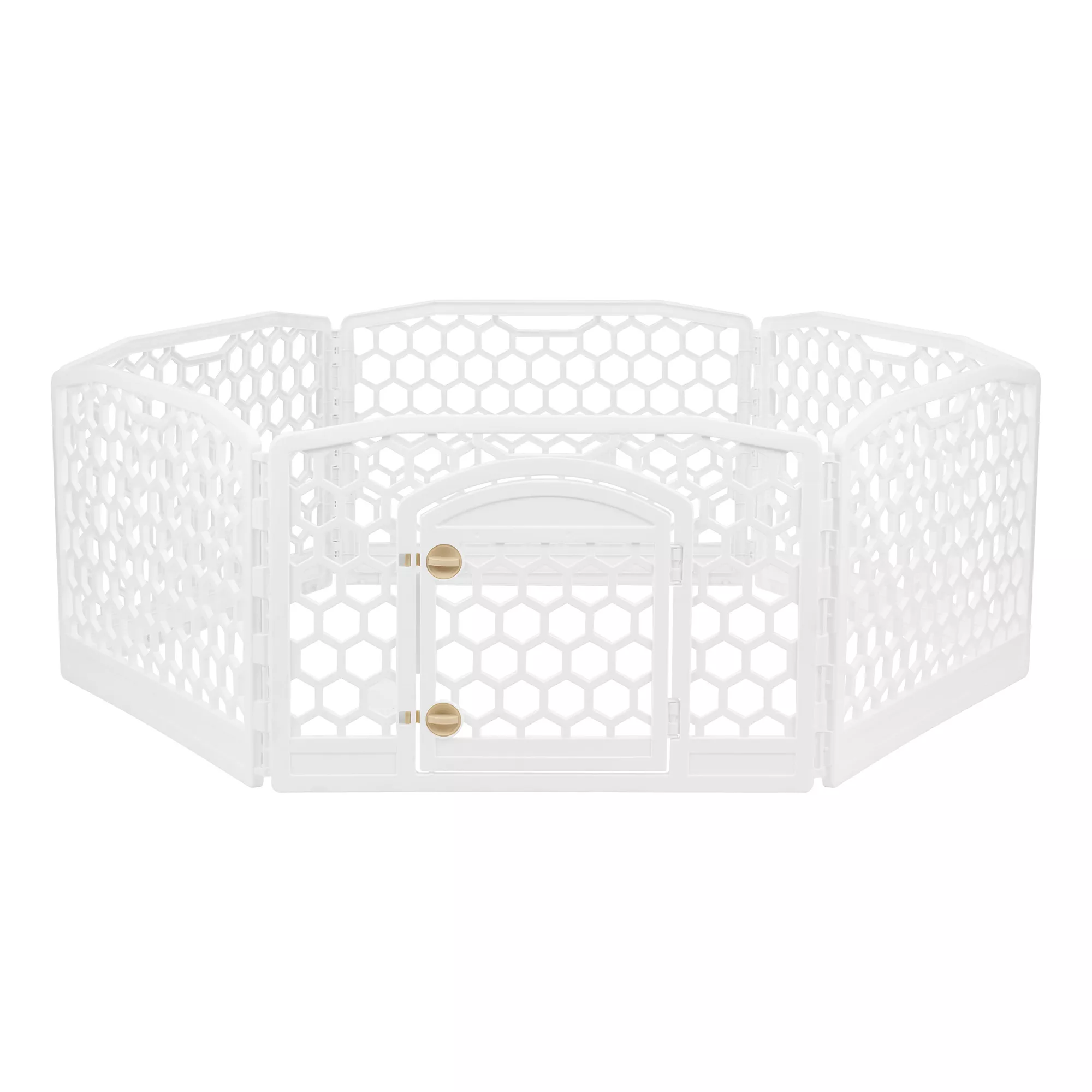 IRIS, 24-inch Exercise Multi-Panel Pet Playpen with Door, White