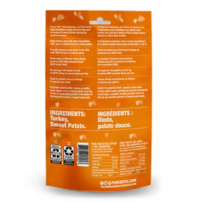Product PureBites Fall Freeze Dried Dog Treats - Turkey & Sweet Potato, 71g/2.5oz