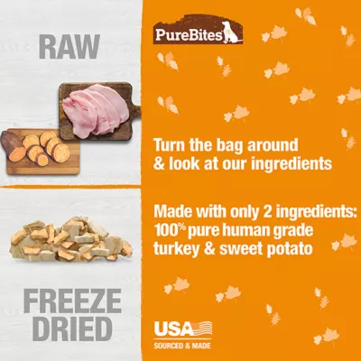 Product PureBites Fall Freeze Dried Dog Treats - Turkey & Sweet Potato, 71g/2.5oz
