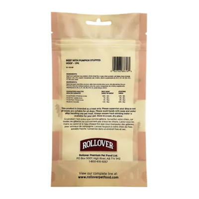 Product Rollover Dog Treats - Beef with Pumpkin Stuffed Hoof, 1pk