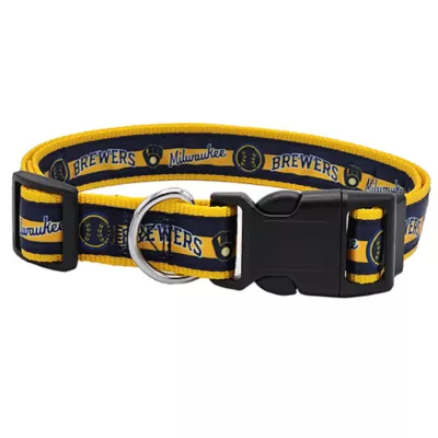 Pets First Milwaukee Brewers Satin Pet Collar - Image 1