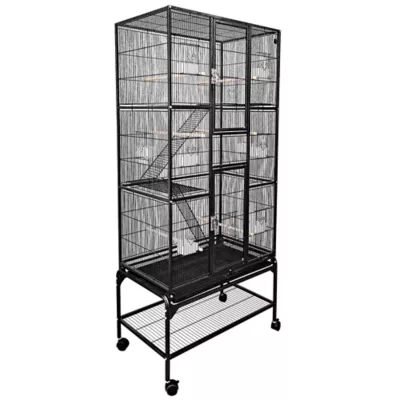 Product A&E Cage Company Multilevel Flight Bird Cage Black