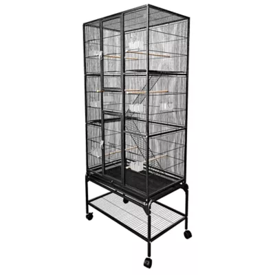 Product A&E Cage Company Multilevel Flight Bird Cage Black