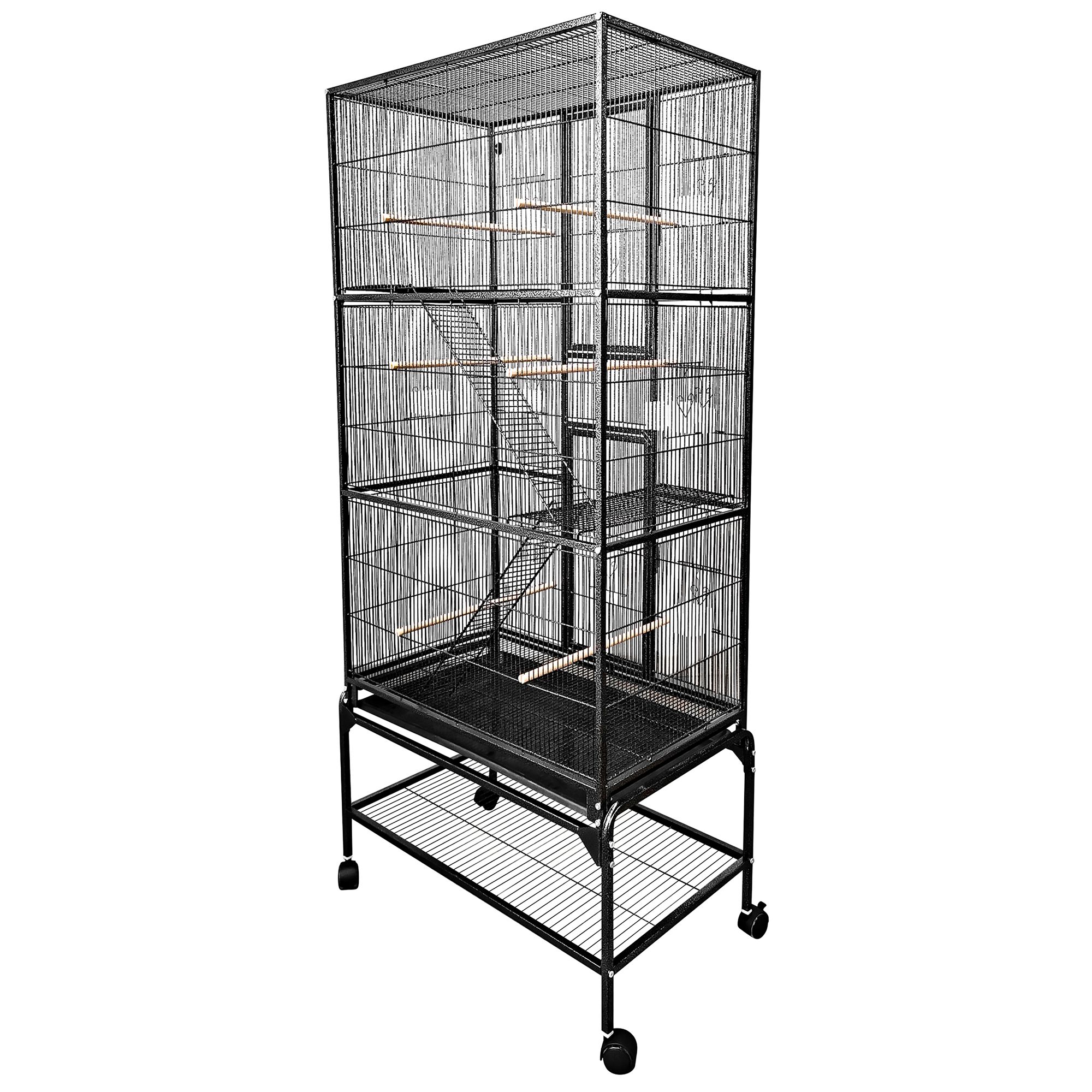 A&E Cage Company Multilevel Flight Pet Bird Cage Black for Medium Birds - thumbnail 4