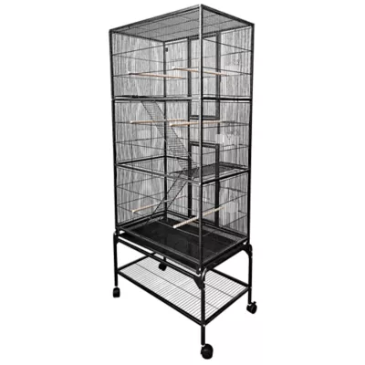 Product A&E Cage Company Multilevel Flight Bird Cage Black