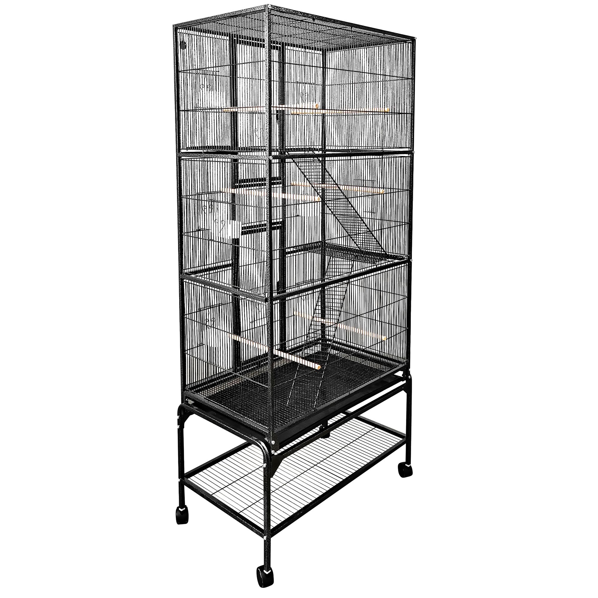 A&E Cage Company Multilevel Flight Pet Bird Cage Black for Medium Birds - thumbnail 6