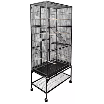 Product A&E Cage Company Multilevel Flight Bird Cage Black