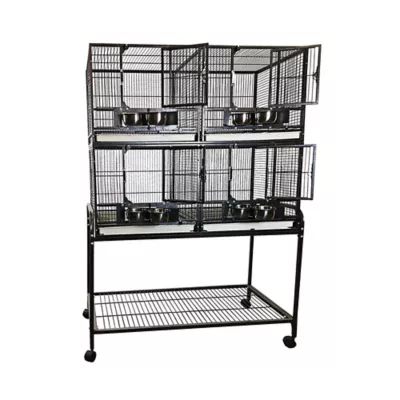 Product A&E Cage Company Four Unit Cage with Stand Black
