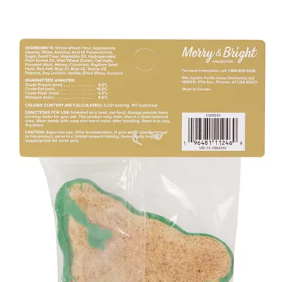 Product Merry and Bright Decorated Tree Cookie Dog Treat 1 Count 1.7 OZ