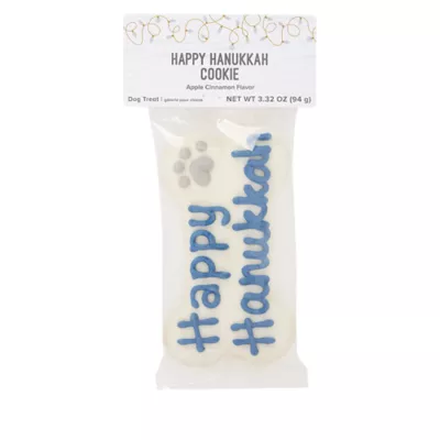 Product Merry and Bright Hanukkah Decorated Cookie Dog Treat 1 Count 3.3 OZ