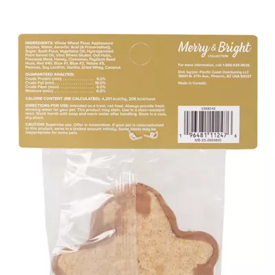 Product Merry and Bright Gingerbread Decorated Cookie Dog Treat 1 Count 1.7 OZ