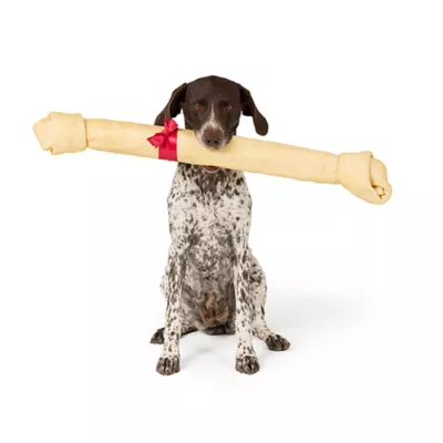 Product Merry and Bright Prime Rib Flavored Rawhide Bone Dog Treat