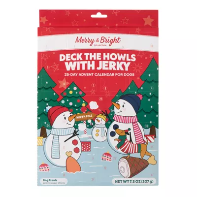 Product Merry and Bright Jerky Dog Treat 25 Day Advent Calendar 7.3 OZ