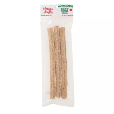 Product Merry and Bright Rawhide Alternative XL Churro Rolls Dog Treats 3 Count 7 OZ