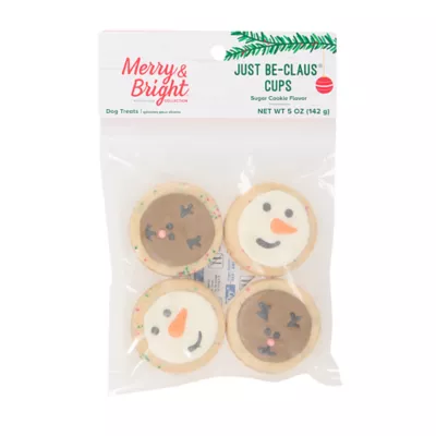 Product Merry and Bright Snowman and Reindeer Cookie Dog Treats 8 Count 5 OZ