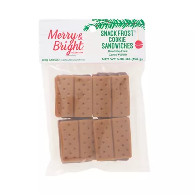 Product Merry and Bright Rawhide Alternative S'mores Dog Treats 4 Count 5.3 OZ