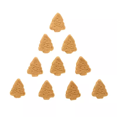 Product Merry and Bright Tree Shaped Meaty Treat Ornament Dog Treats 4 OZ