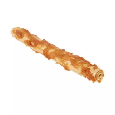 Product Merry and Bright Rawhide Alternative Bacon Rolls Dog Treats 4 Count 8 OZ