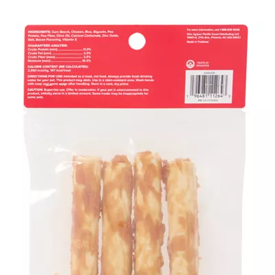 Product Merry and Bright Rawhide Alternative Bacon Rolls Dog Treats 4 Count 8 OZ
