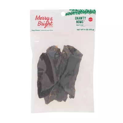 Product Merry and Bright Beef Liver Dog Treats 4 OZ