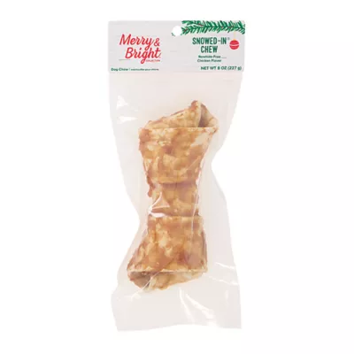 Product Merry and Bright Rawhide Alternative Chicken Bone Dog Treat 1 Count 8 OZ