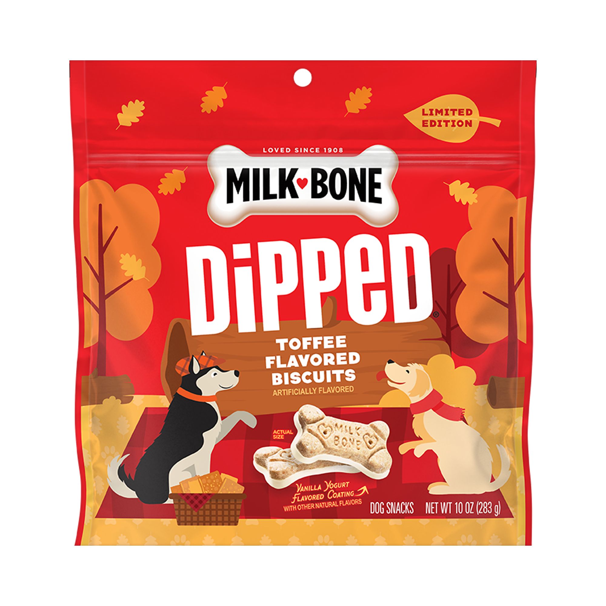 Milk-Bone Dipped Toffee Biscuits Dog Treats 10 OZ