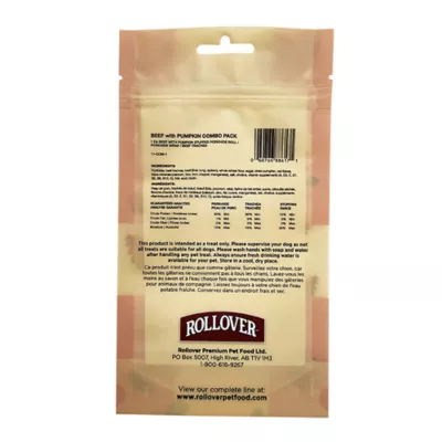 Product Rollover Dog Treats - Beef with Pumpkin Combo Pack, 3pk