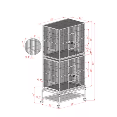 Product A&E Cage Company Double Stack Flight Cage