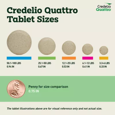 Product Credelio Quattro Chewable Tablets for Dogs - 3.3-6 lbs, Yellow Box
