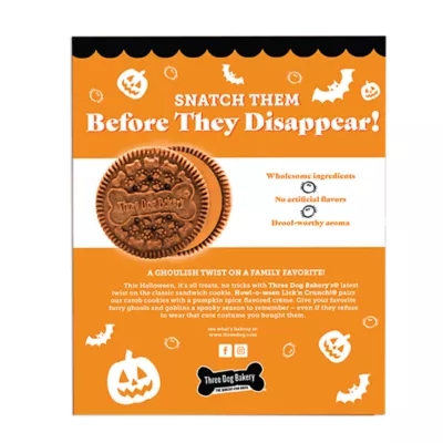 Product Three Dog Bakery Howl-O-Ween Lick 'n' Crunch Dog Treats 13 OZ