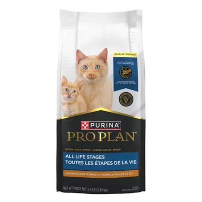 Product Purina Pro Plan Cat - All Life Stages, Dry Food, Chicken & Rice, 5.5 LB