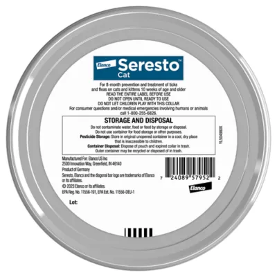 Product Seresto Cat Vet-Recommended Flea and Tick Treatment and Prevention Collar for Cats /  2-Pack